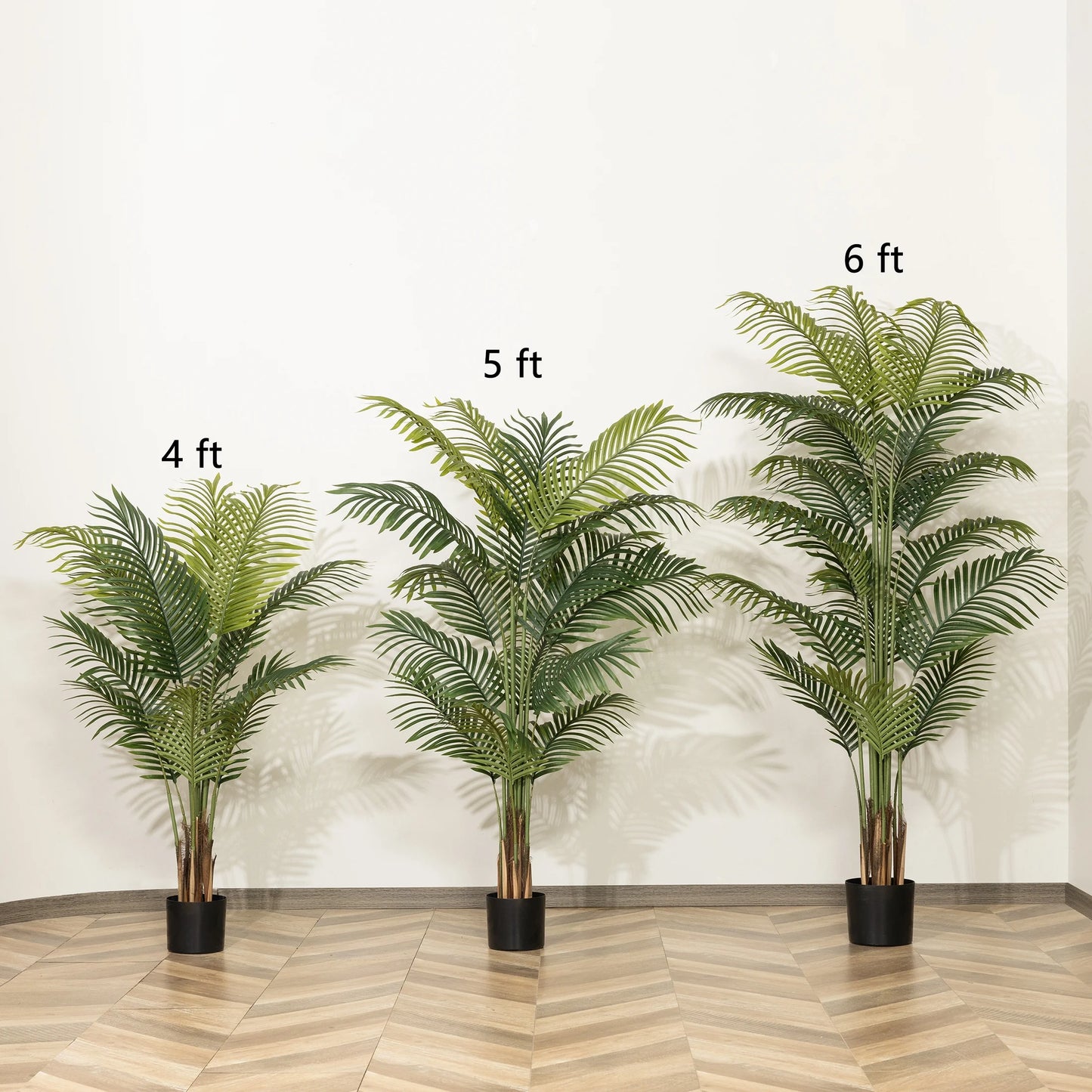6Ft Artificial Palm Plants, 6Ft Fake Palm Tree, Pre Potted Faux Greenry Tree for Home Decor Office House Living Room Indoor Outdoor, Big Fake Plants Fake House Plants