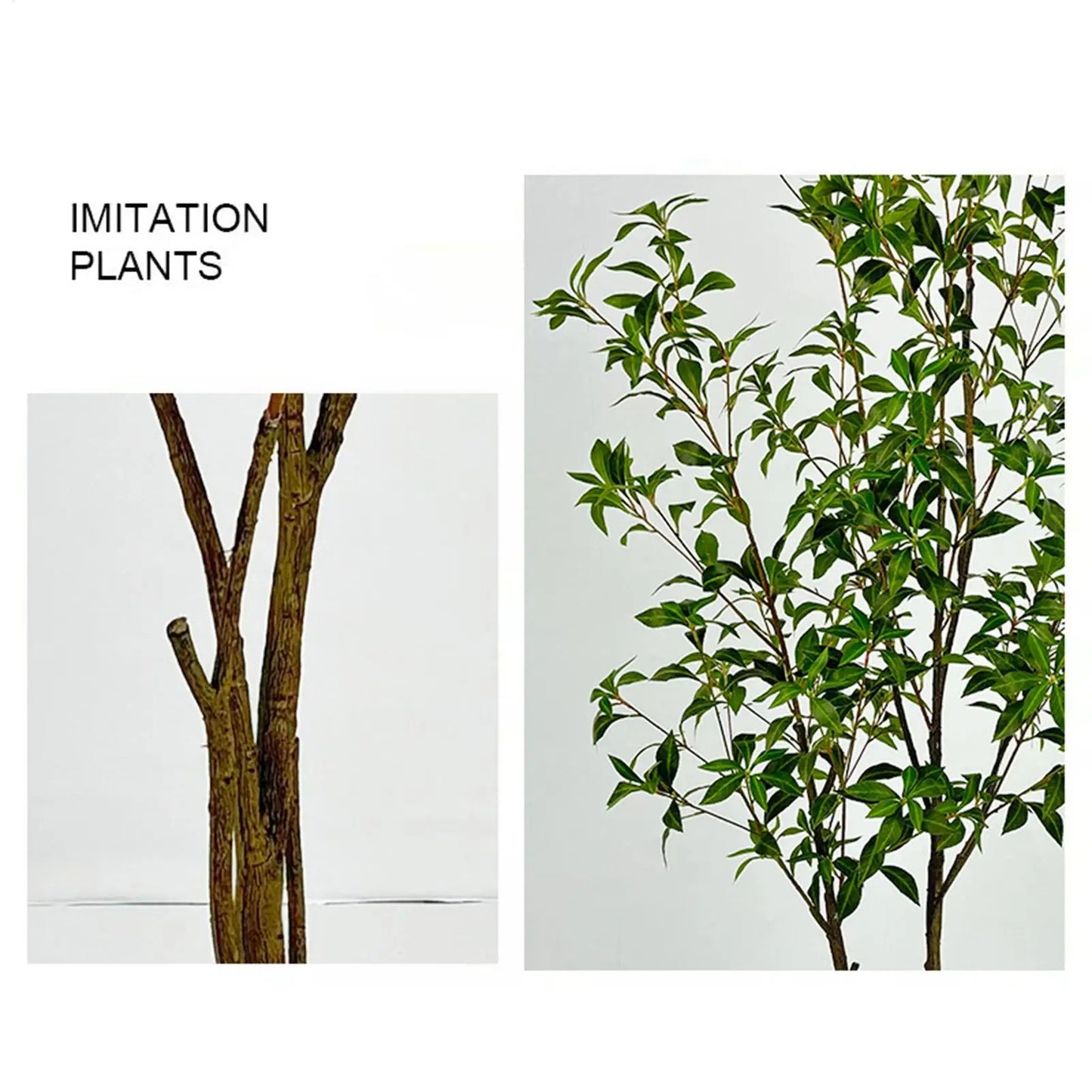 Fake Plants Faux Potted Gypsophila Leaf Tree Decorative Ornament for Office Indoor Bedroom Bathroom Busy Professionals Senior