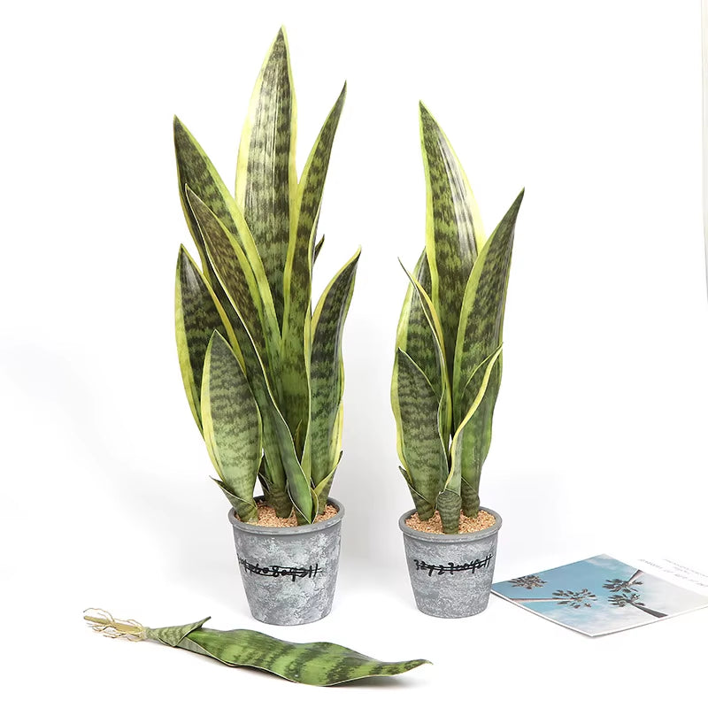 Artificial Plants Realistic Succulents Indoor and Outdoor Aloe Vera Tropical Fake Long Leaves Room Decoration Accessories