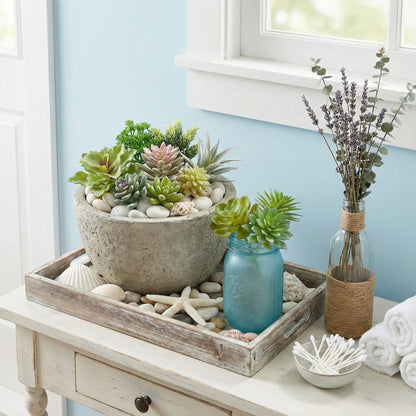 12 Pcs Artificial Succulent Plants Unpotted, Succulents Fake & Succulant Plants for DIY Craft, Faux Plants Decor for Home Decor, Garden, Office, and Party Decorations