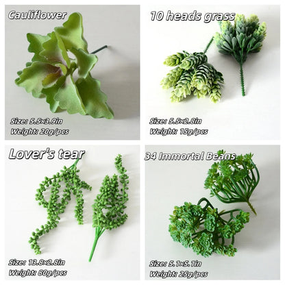 12 Pcs Artificial Succulent Plants Unpotted, Succulents Fake & Succulant Plants for DIY Craft, Faux Plants Decor for Home Decor, Garden, Office, and Party Decorations