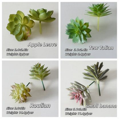 12 Pcs Artificial Succulent Plants Unpotted, Succulents Fake & Succulant Plants for DIY Craft, Faux Plants Decor for Home Decor, Garden, Office, and Party Decorations