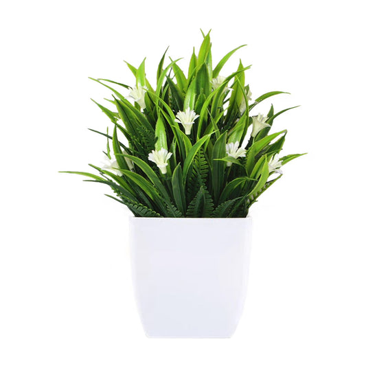 School Decorative Accents Small Fake Plants Faux Indoor with Flowers for Home Bathroom Kitchen Office Desk Decor
