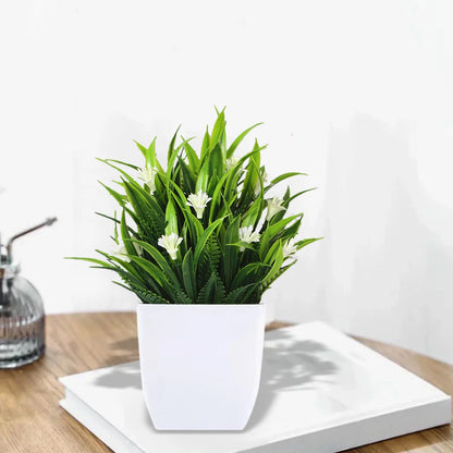 School Decorative Accents Small Fake Plants Faux Indoor with Flowers for Home Bathroom Kitchen Office Desk Decor