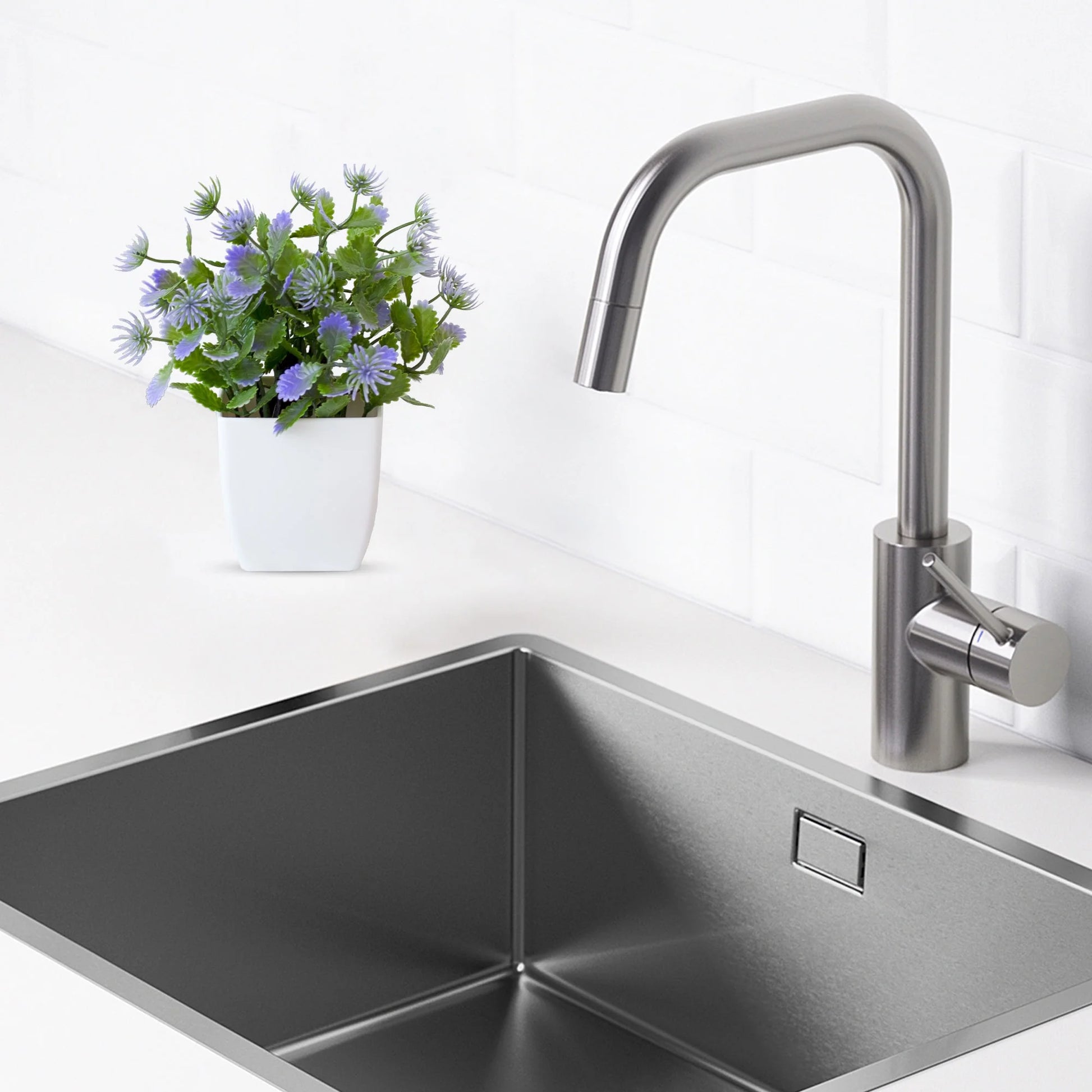 4Pack Artificial Plants Small Potted Plants with White Pots Simulation Eucalyptus Flowers Fake Green Plants for Home Office Bedroom Desktop Bathroom Living Room Decoration