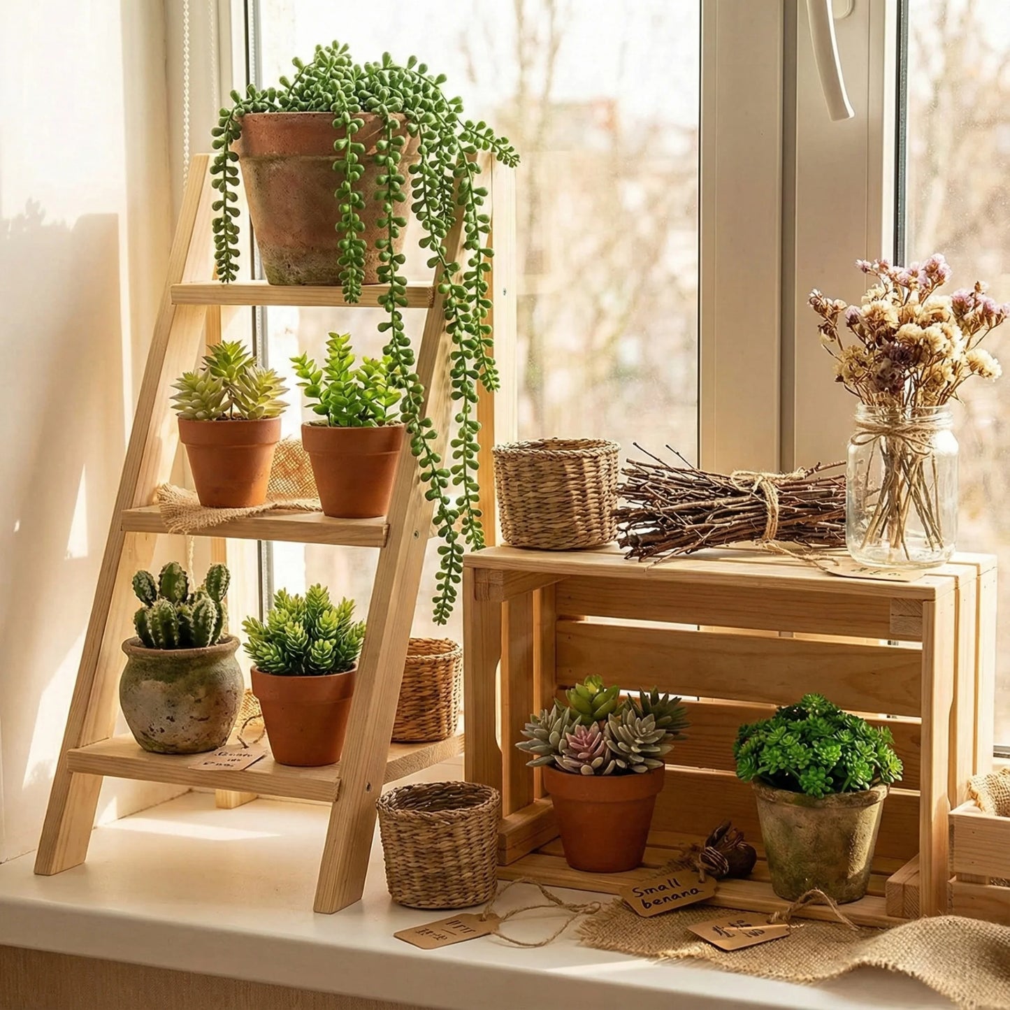 12 Pcs Artificial Succulent Plants Unpotted, Succulents Fake & Succulant Plants for DIY Craft, Faux Plants Decor for Home Decor, Garden, Office, and Party Decorations