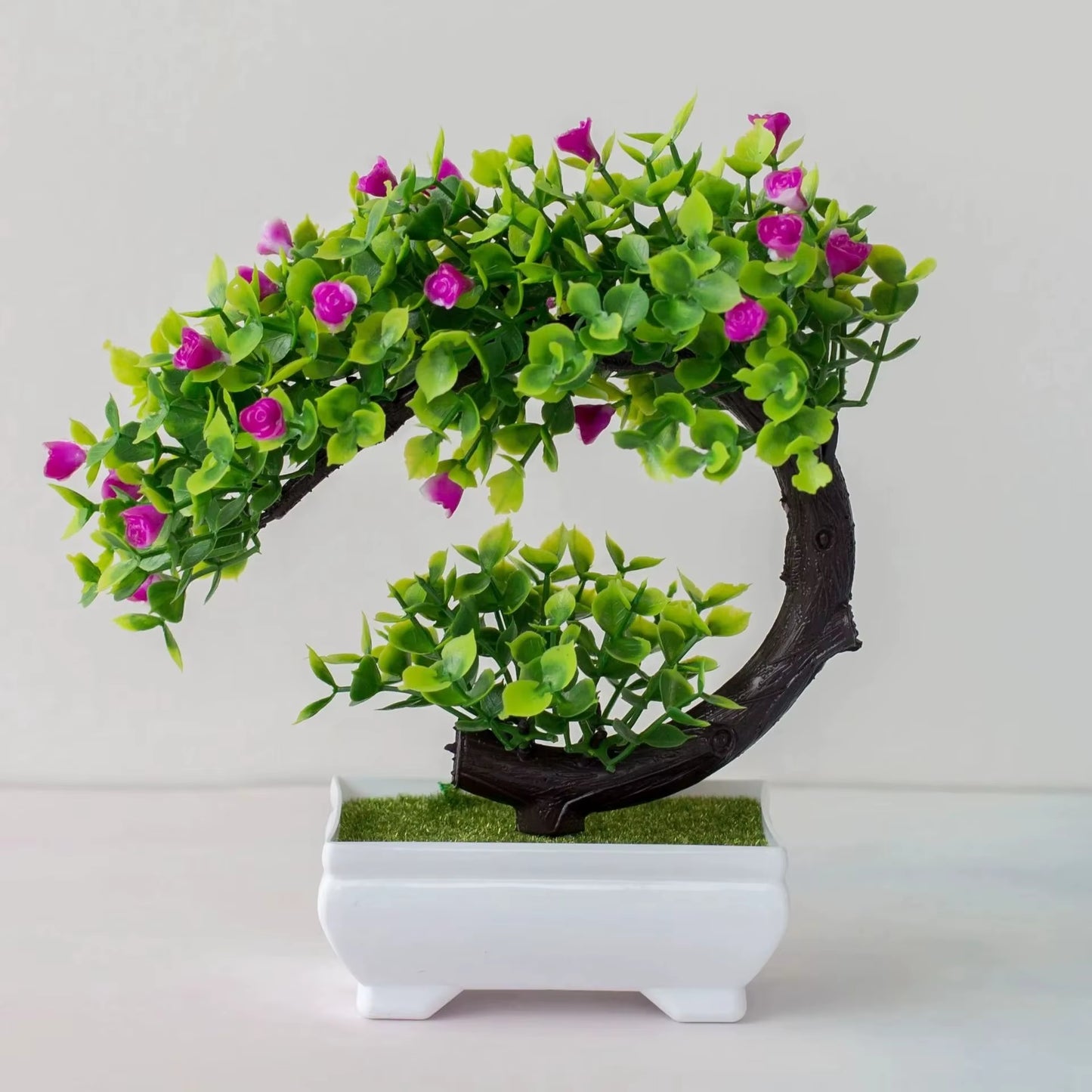 Artificial Plants Bonsai Simulated Tree Potted Plants Fake Flowers Table Potted Ornaments