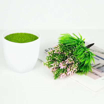 Artificial Plants Bonsai Small Green Tree Plants Fake Flower Potted Ornament Home Room Garden Office Desk Fake Bonsai Decoration
