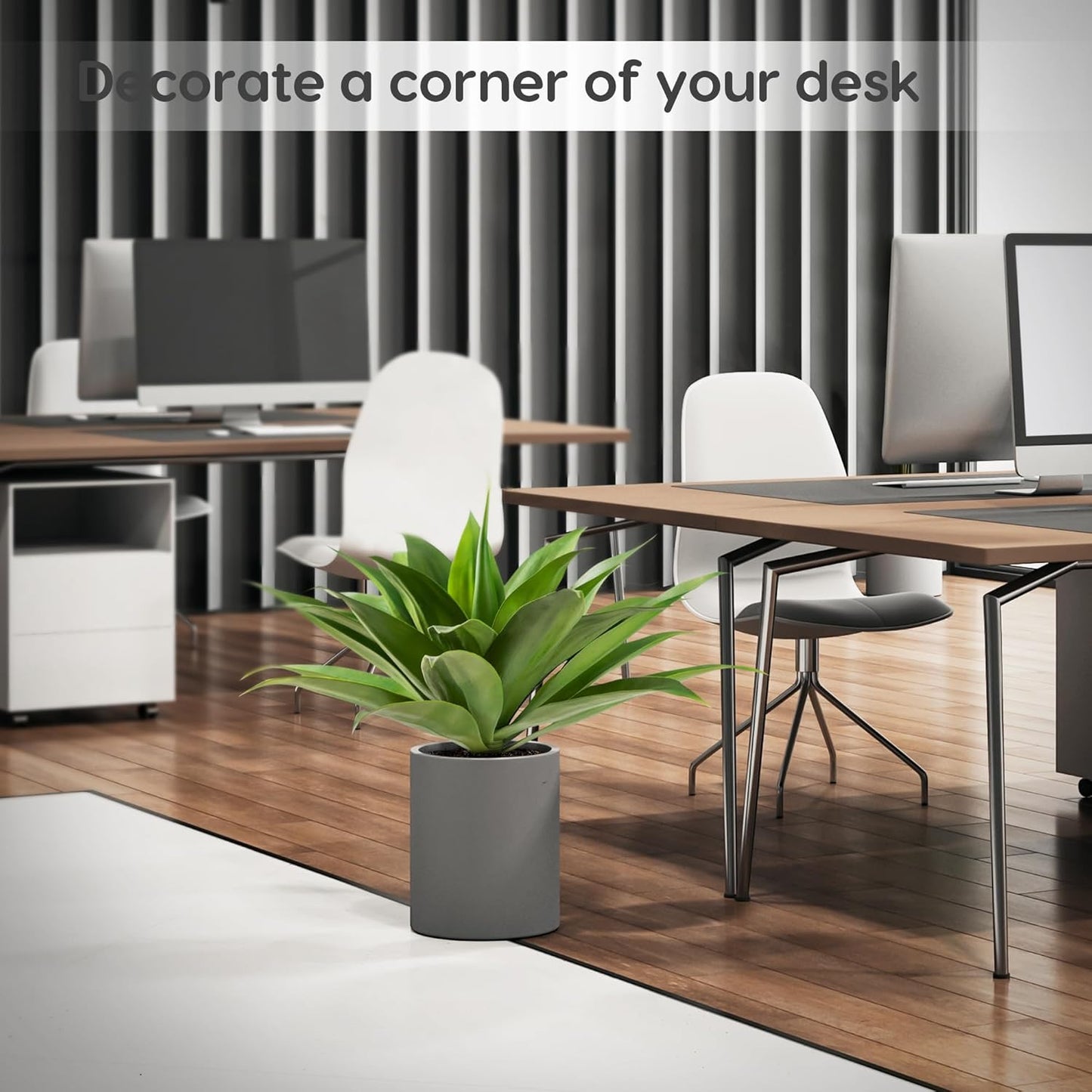 Fake Agave Artificial Plants, Fake Succulents Plant for Room Decor, Unpotted Faux Agave Stems Plant for Outdoor/Indoor Decor, 22 Inches