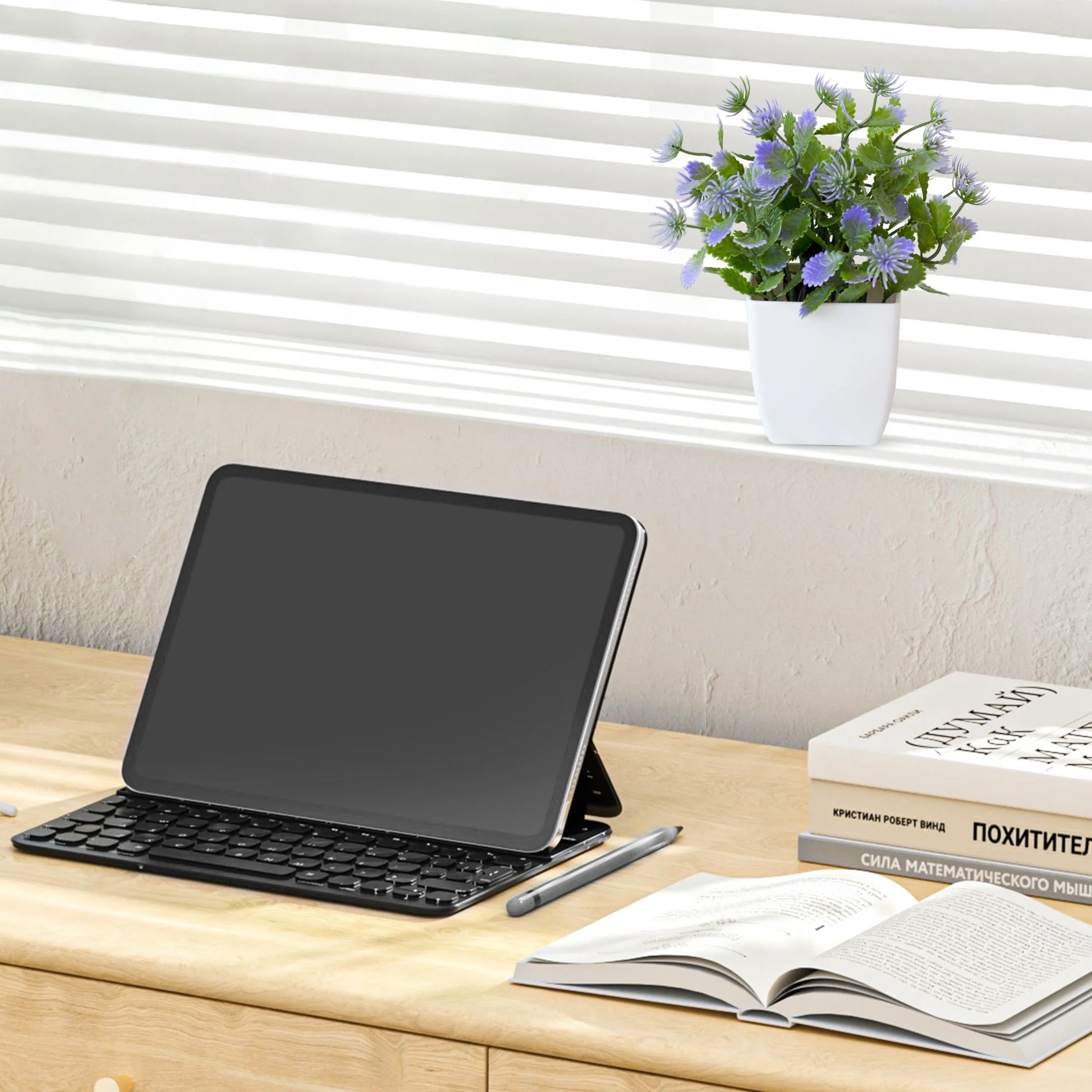 4Pack Artificial Plants Small Potted Plants with White Pots Simulation Eucalyptus Flowers Fake Green Plants for Home Office Bedroom Desktop Bathroom Living Room Decoration