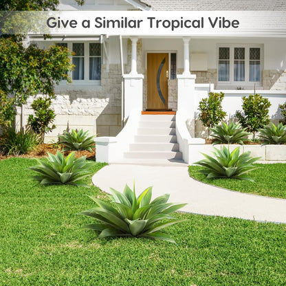 Fake Agave Artificial Plants, Fake Succulents Plant for Room Decor, Unpotted Faux Agave Stems Plant for Outdoor/Indoor Decor, 22 Inches