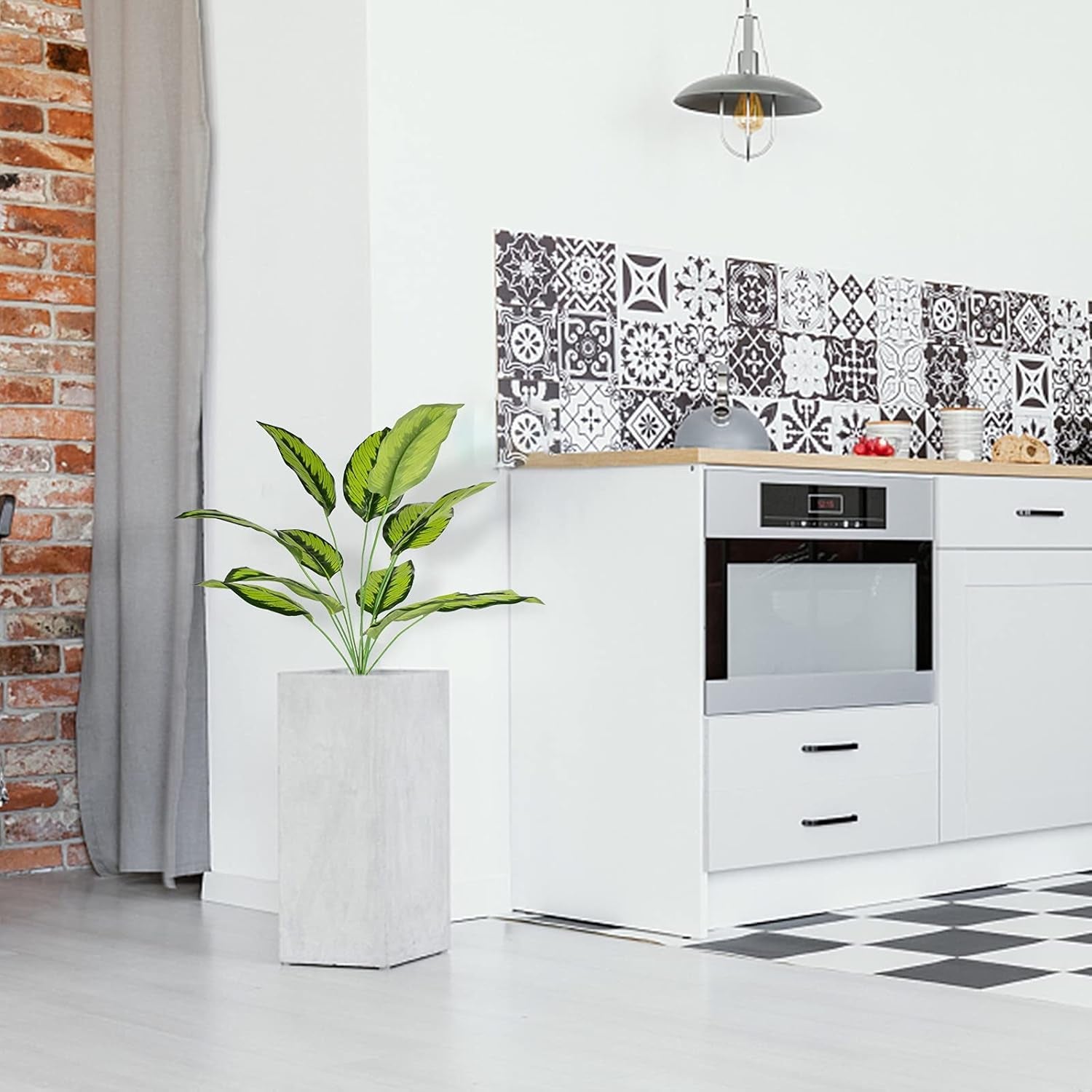 Artificial Plants Palm Fake Leaves 25Inch Indoor for Home Office Decor 2Pcs